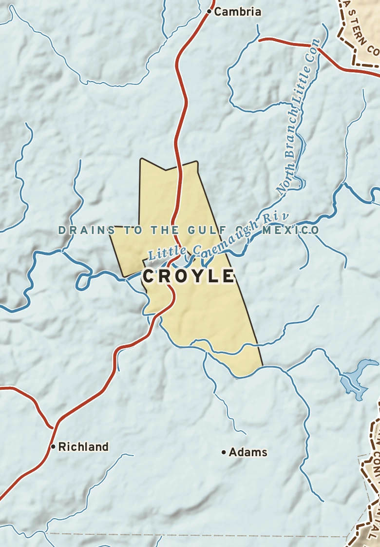 Atlas plate of Croyle, Pennsylvania.
