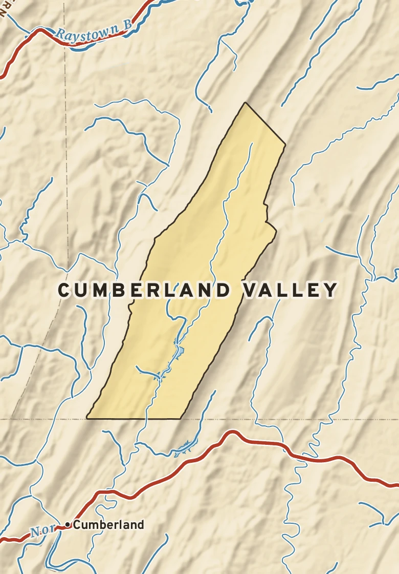 Atlas plate of Cumberland Valley, Pennsylvania.