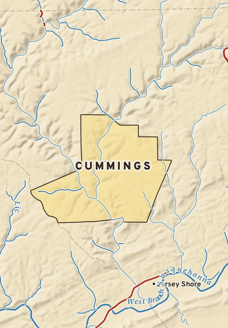 Atlas plate of Cummings, Pennsylvania.