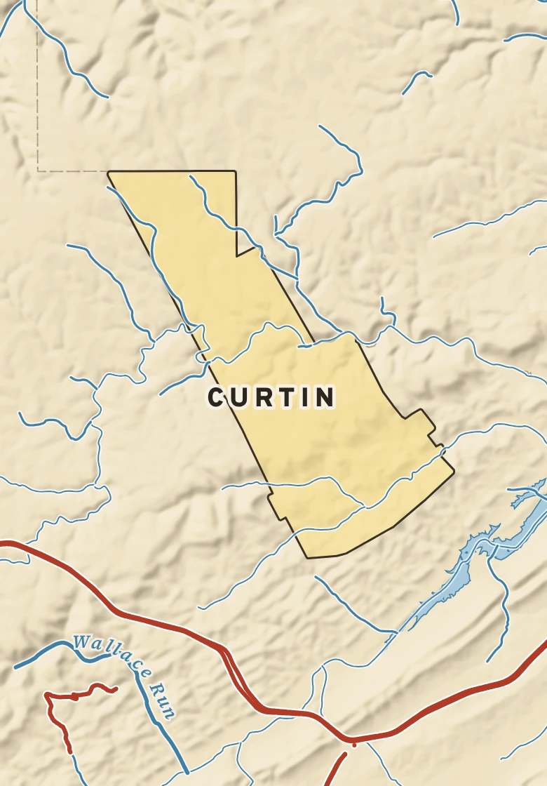 Atlas plate of Curtin, Pennsylvania.