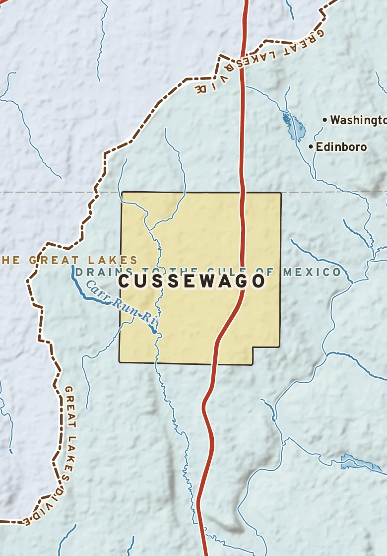 Atlas plate of Cussewago, Pennsylvania.