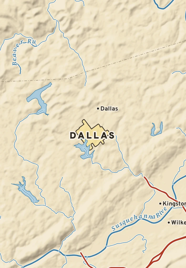 Atlas plate of Dallas, Pennsylvania.