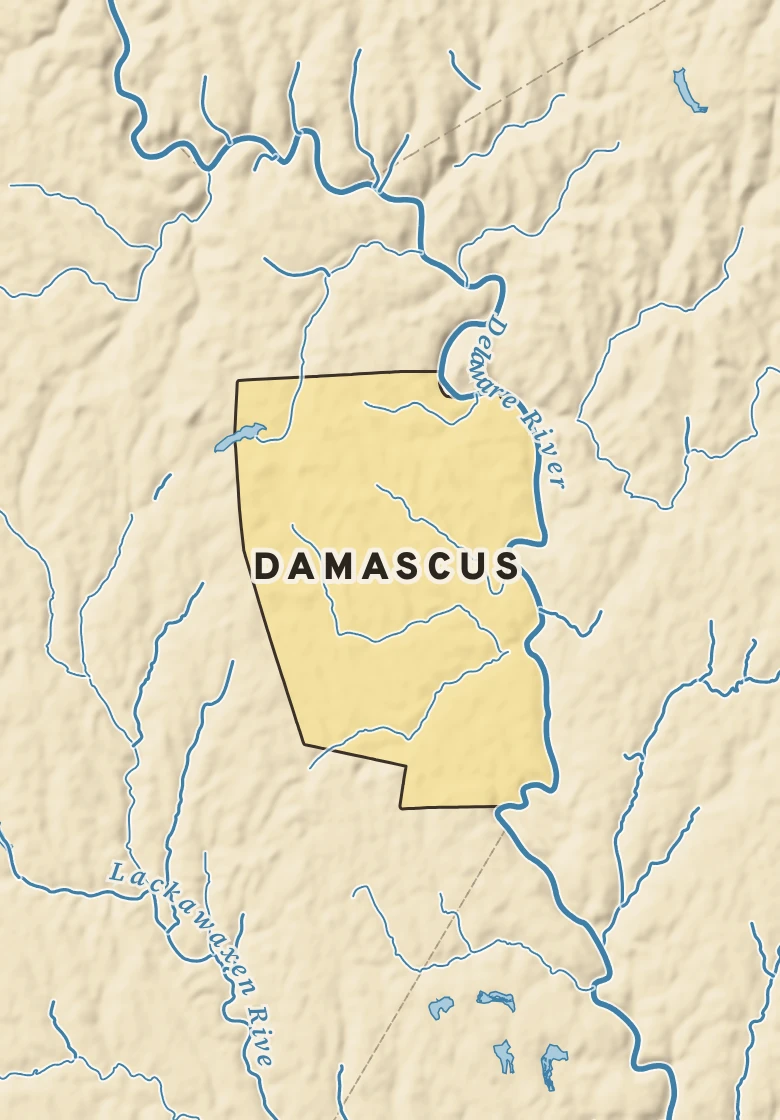 Atlas plate of Damascus, Pennsylvania.
