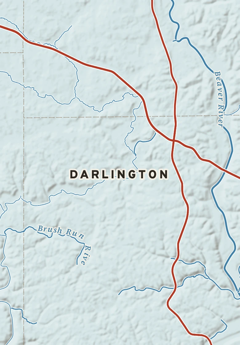 Atlas plate of Darlington, Pennsylvania.