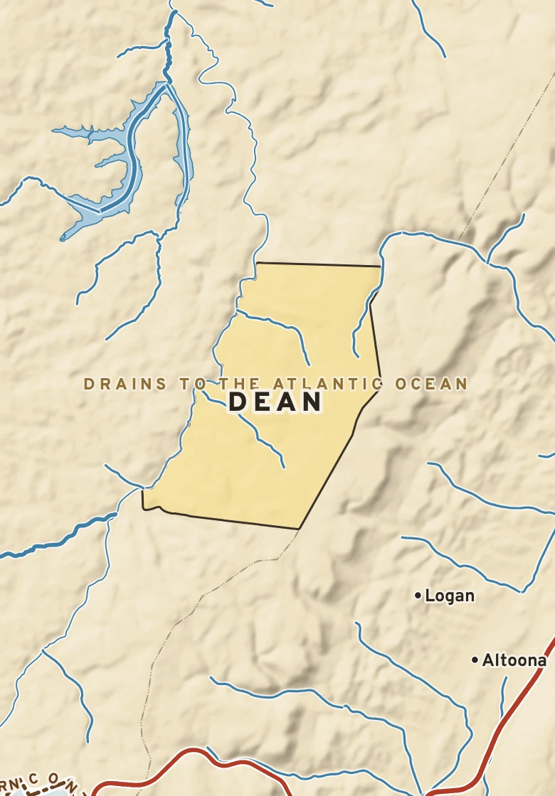 Atlas plate of Dean, Pennsylvania.