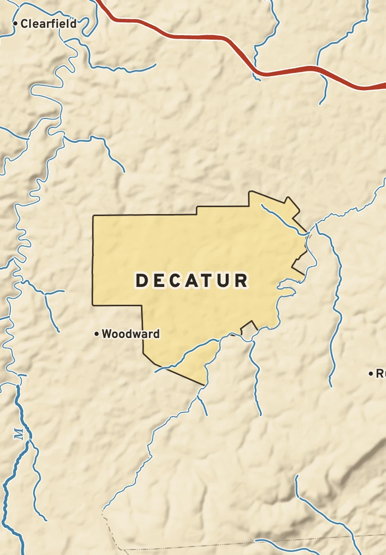 Atlas plate of Decatur, Pennsylvania.