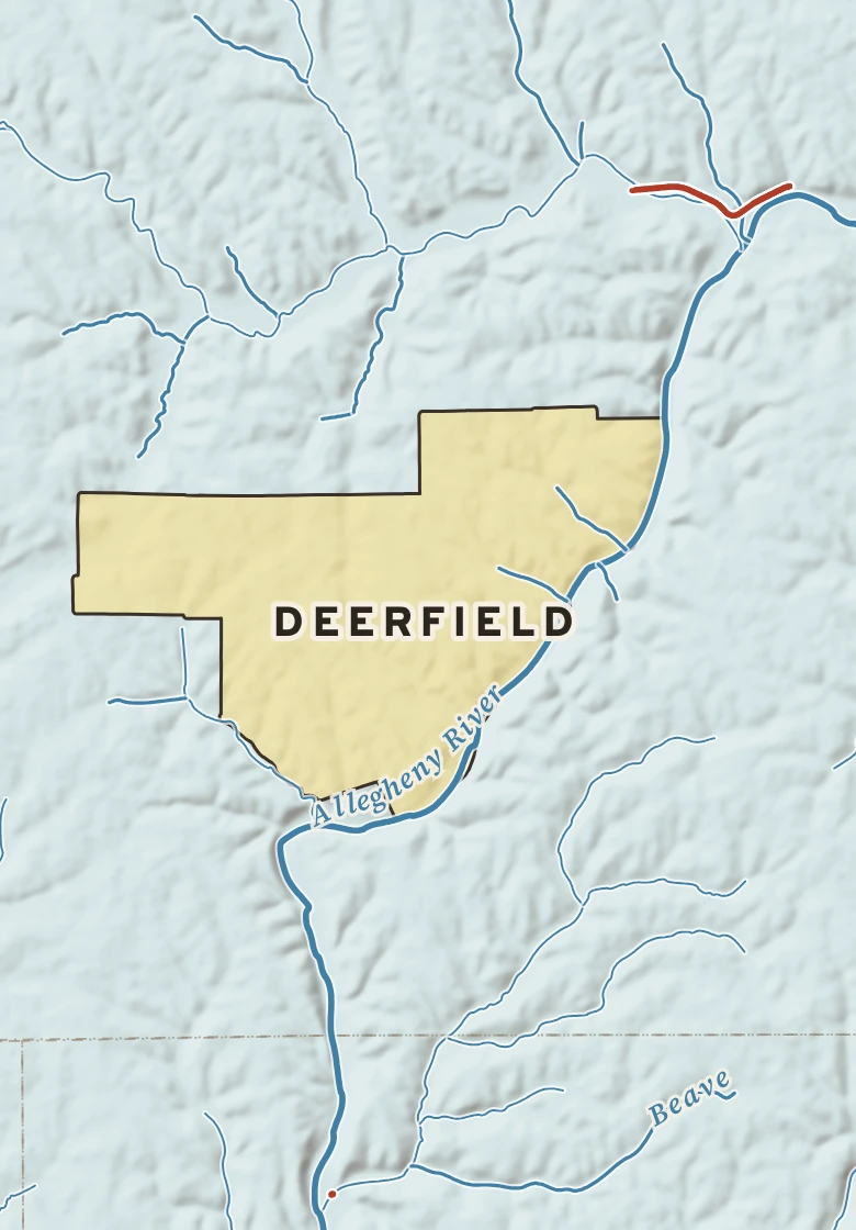 Atlas plate of Deerfield, Pennsylvania.