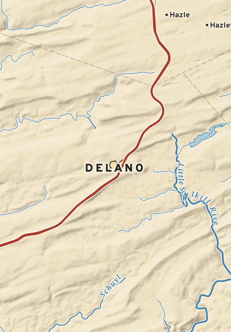 Atlas plate of Delano, Pennsylvania.