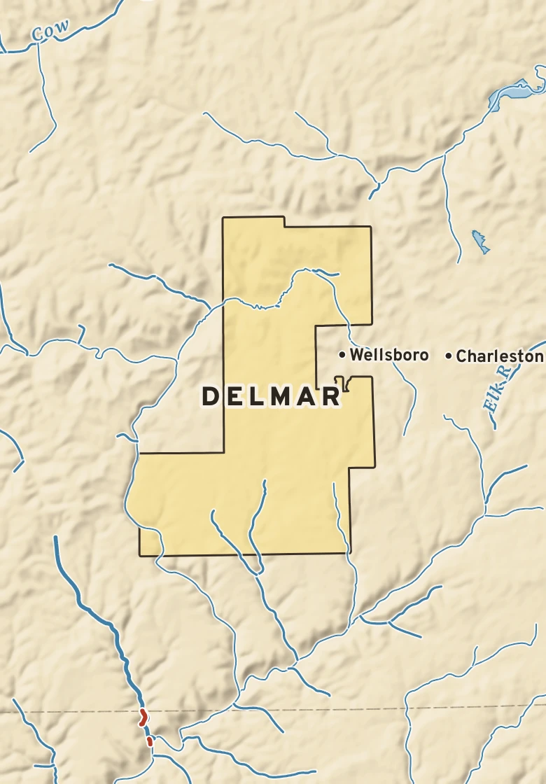 Atlas plate of Delmar, Pennsylvania.