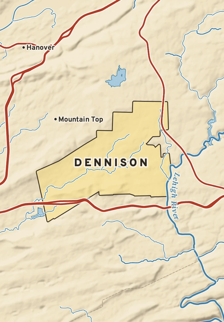 Atlas plate of Dennison, Pennsylvania.