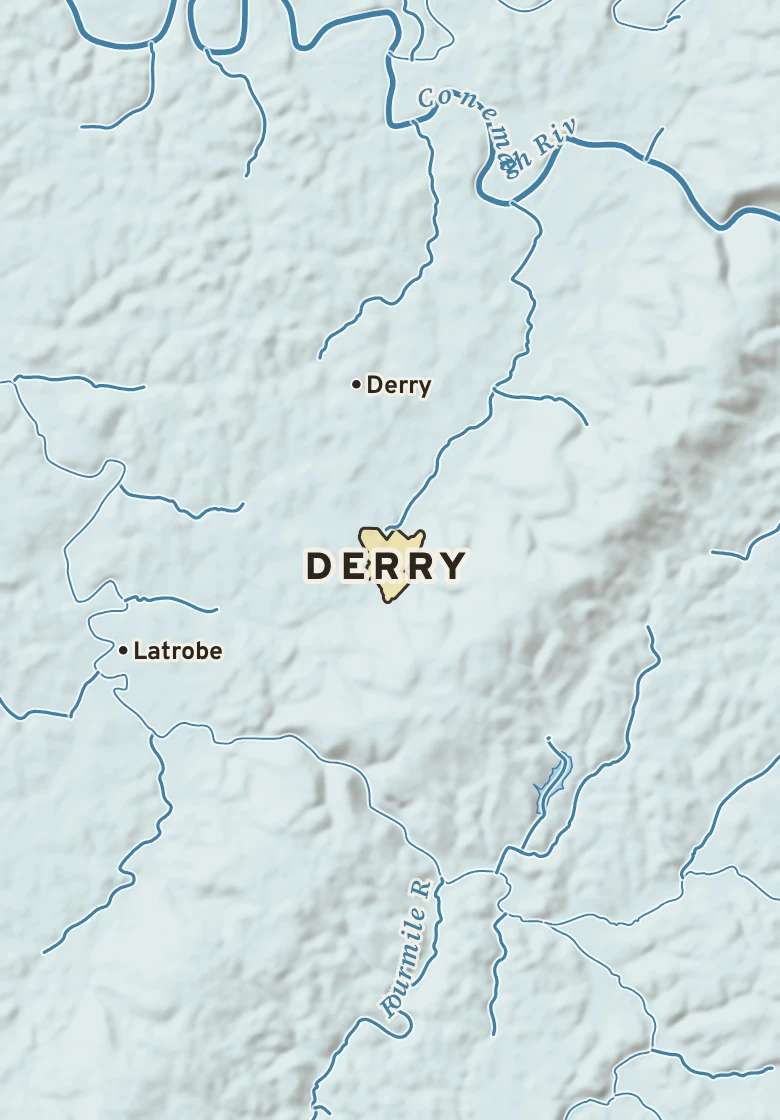 Atlas plate of Derry, Pennsylvania.