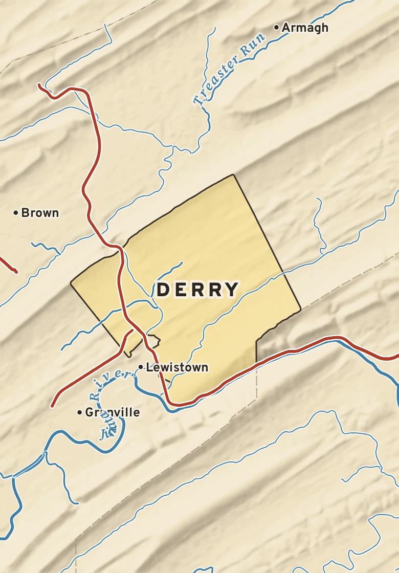 Atlas plate of Derry, Pennsylvania.