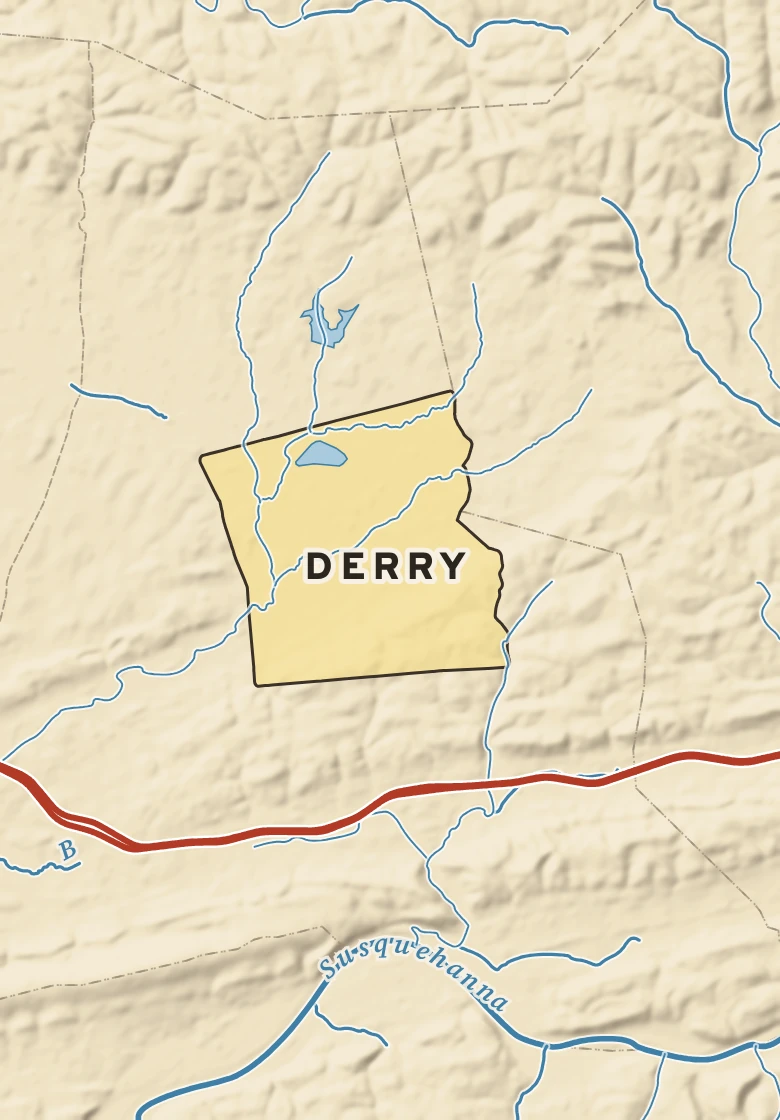 Atlas plate of Derry, Pennsylvania.