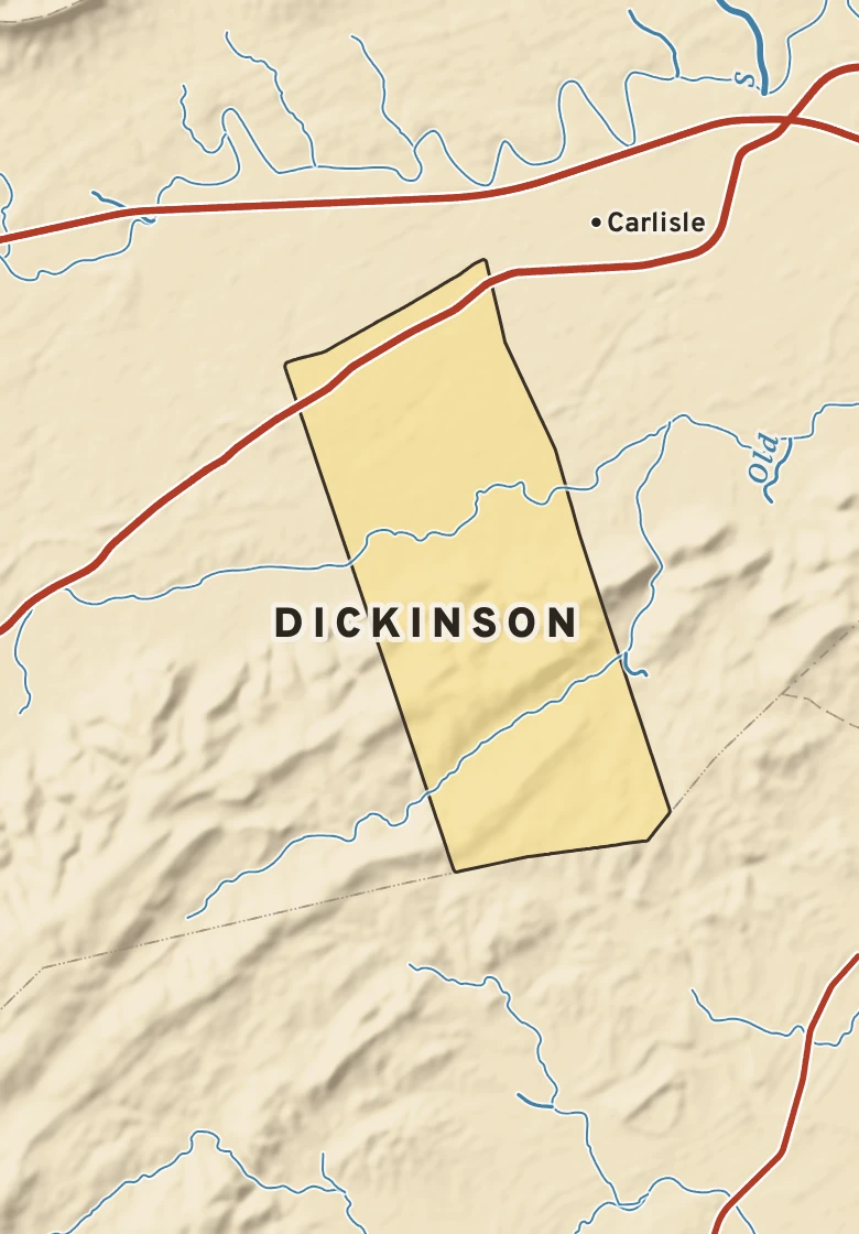 Atlas plate of Dickinson, Pennsylvania.