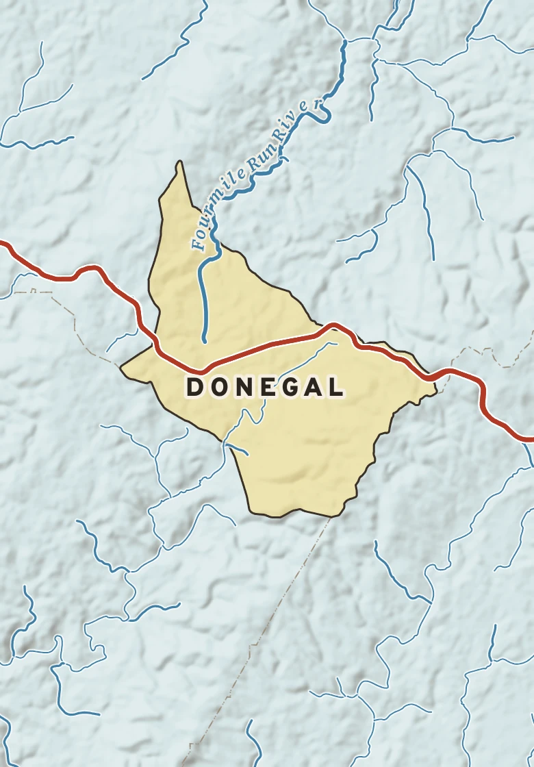 Atlas plate of Donegal, Pennsylvania.