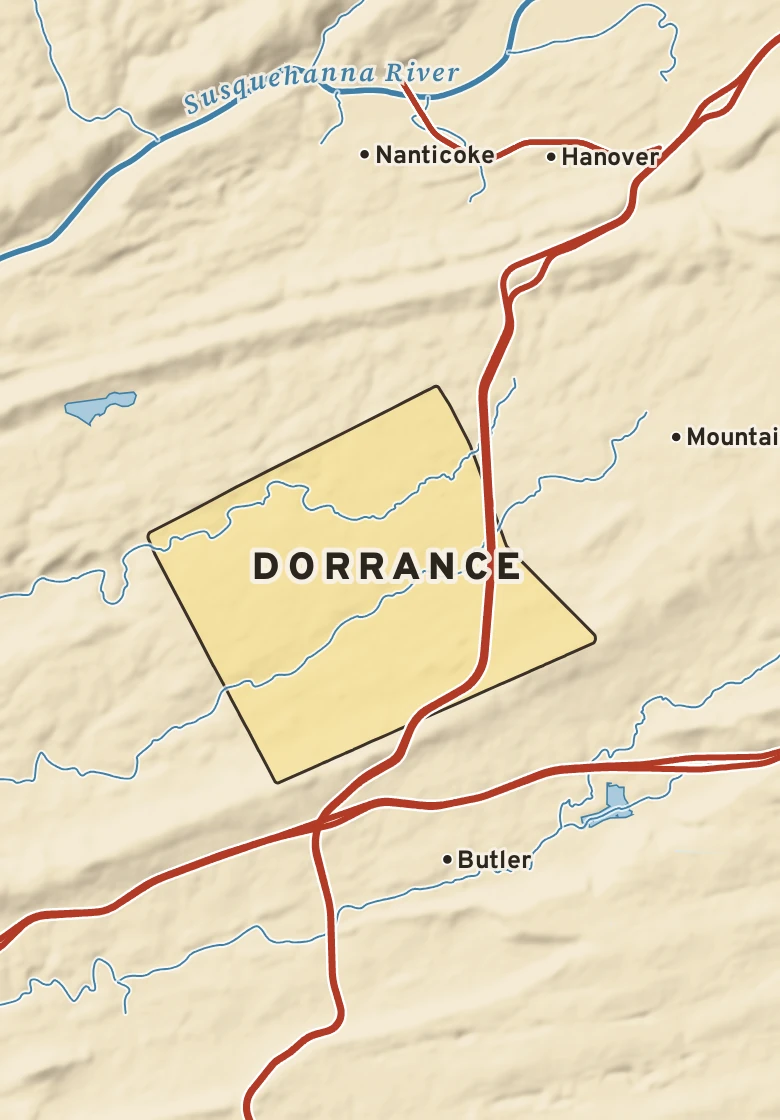 Atlas plate of Dorrance, Pennsylvania.