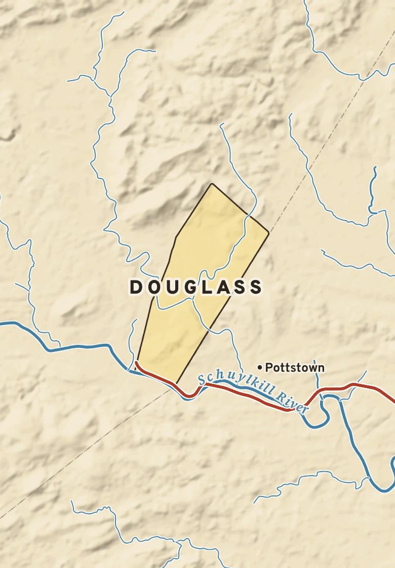 Atlas plate of Douglass, Pennsylvania.
