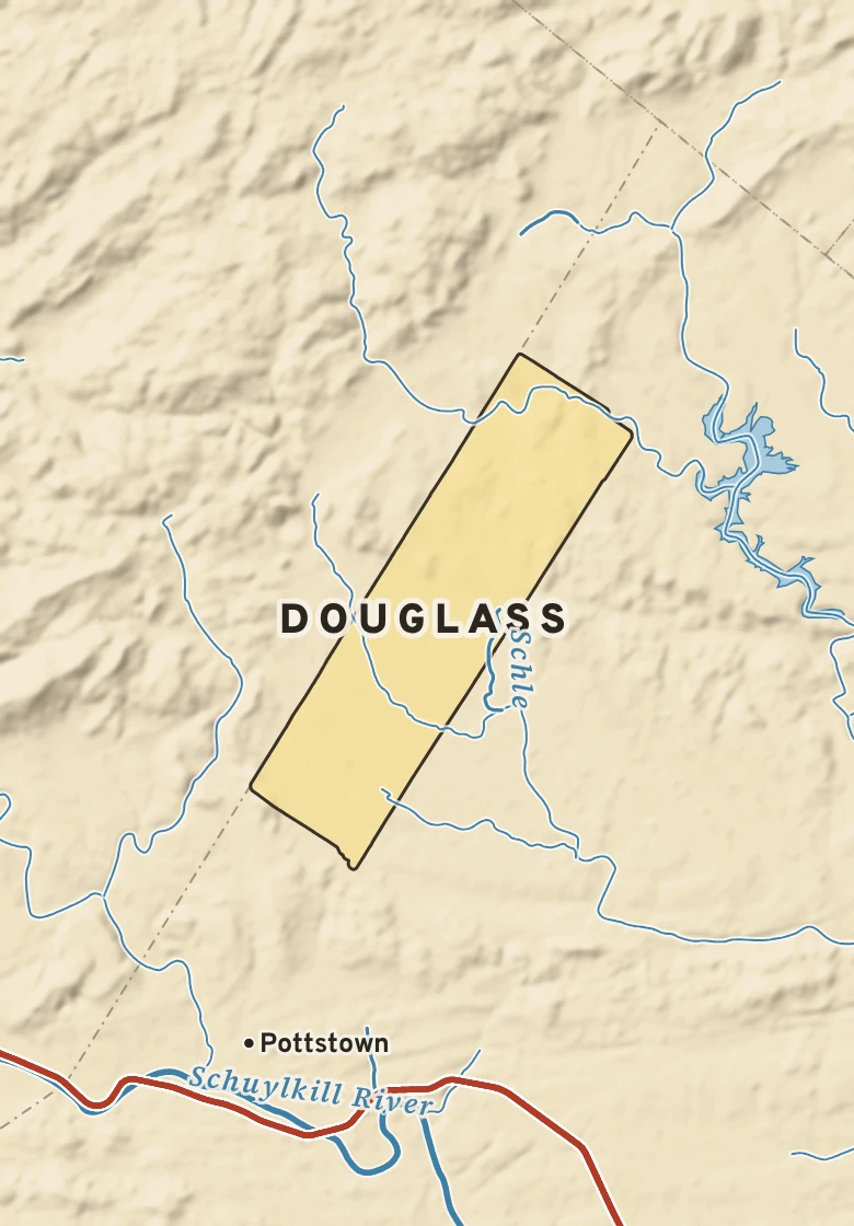 Atlas plate of Douglass, Pennsylvania.