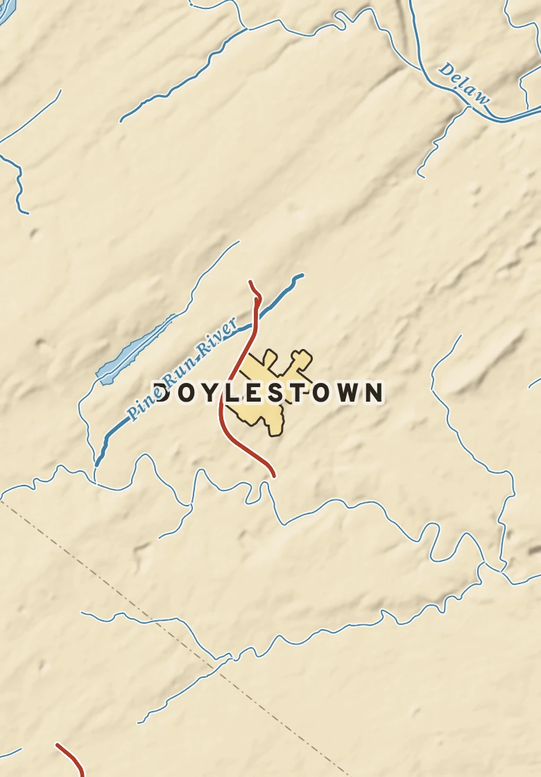 Atlas plate of Doylestown, Pennsylvania.