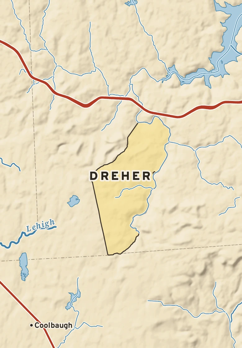 Atlas plate of Dreher, Pennsylvania.