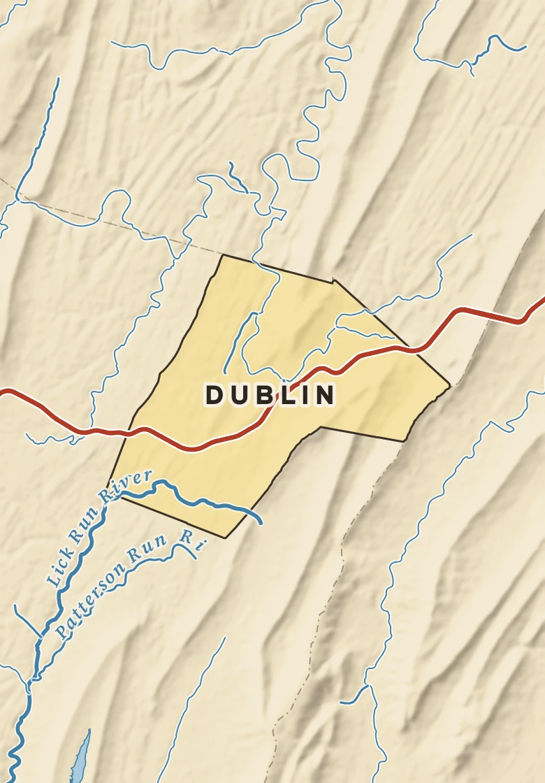 Atlas plate of Dublin, Pennsylvania.