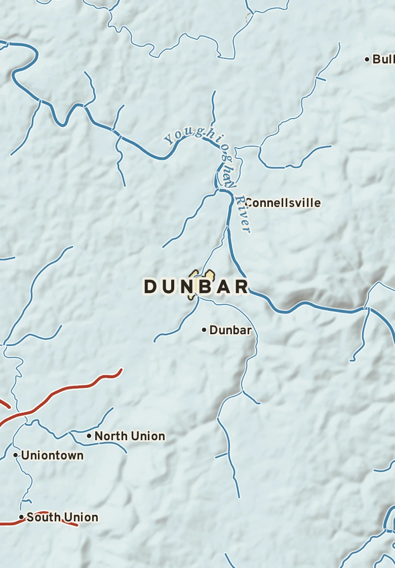 Atlas plate of Dunbar, Pennsylvania.