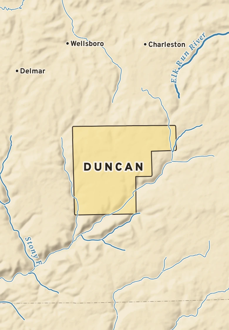 Atlas plate of Duncan, Pennsylvania.