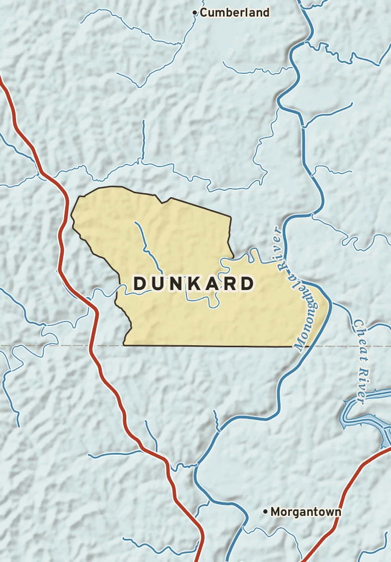 Atlas plate of Dunkard, Pennsylvania.