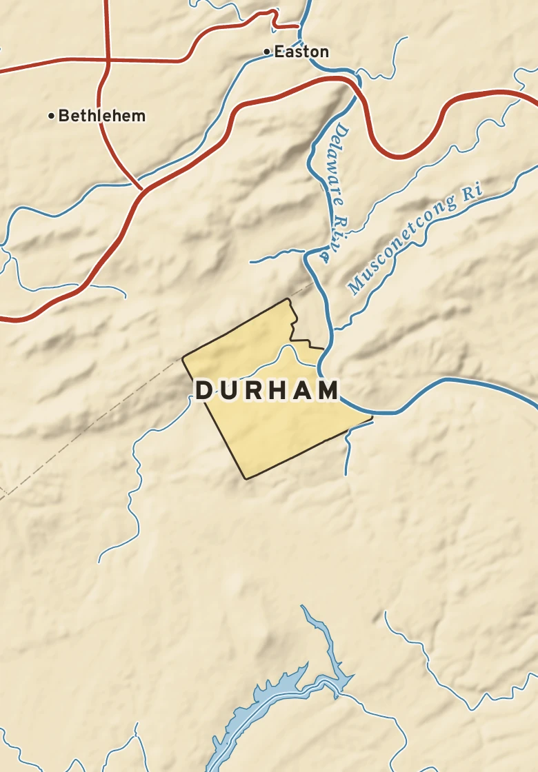 Atlas plate of Durham, Pennsylvania.