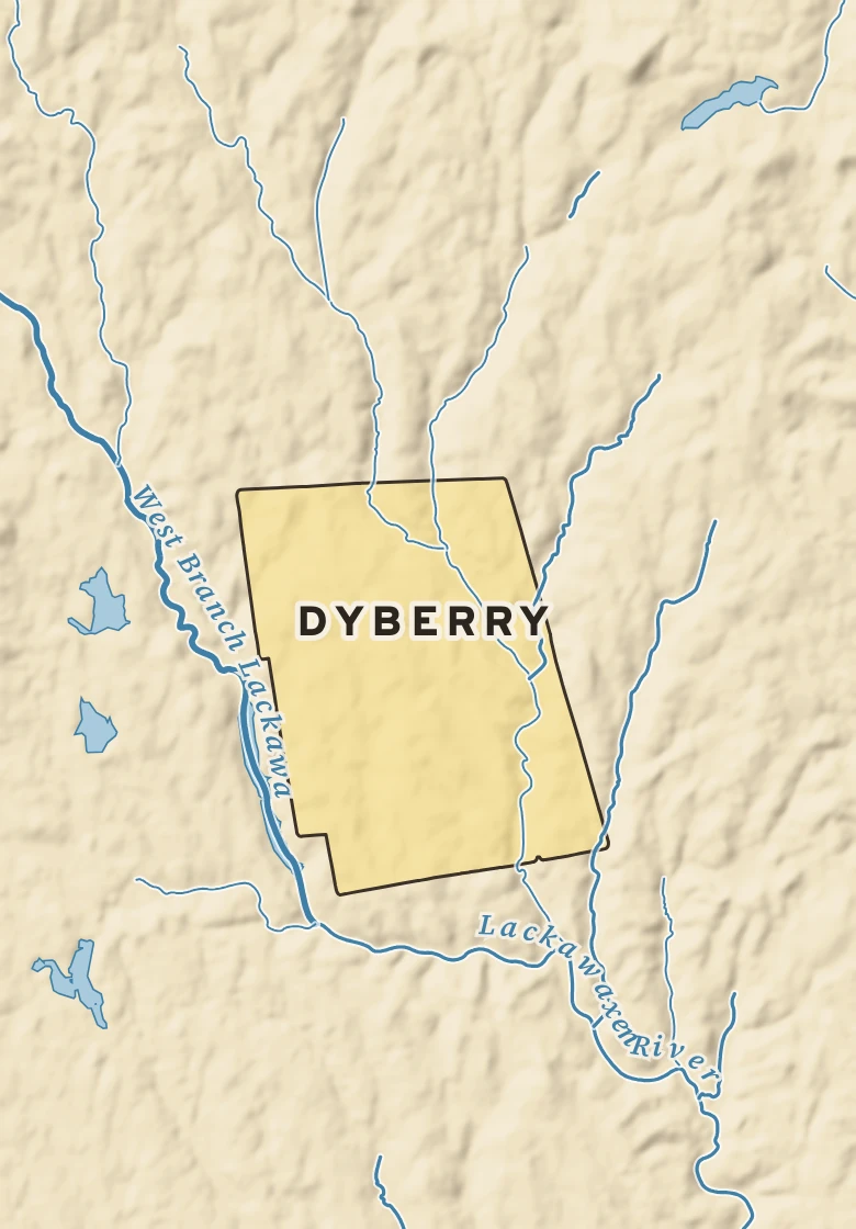 Atlas plate of Dyberry, Pennsylvania.