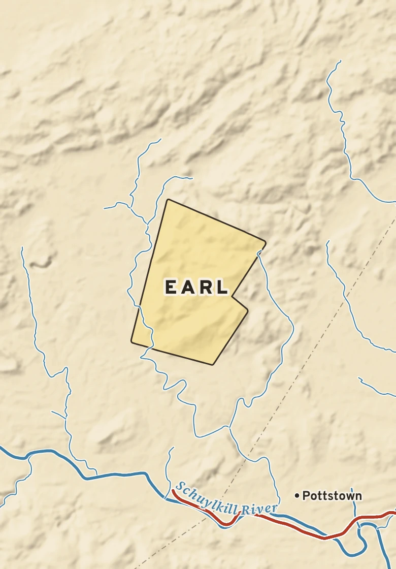 Atlas plate of Earl, Pennsylvania.