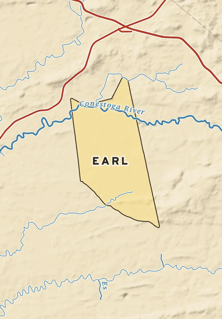 Atlas plate of Earl, Pennsylvania.