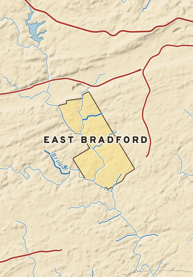Atlas plate of East Bradford, Pennsylvania.