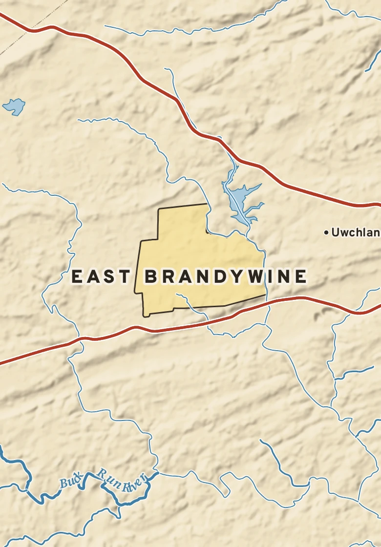 Atlas plate of East Brandywine, Pennsylvania.