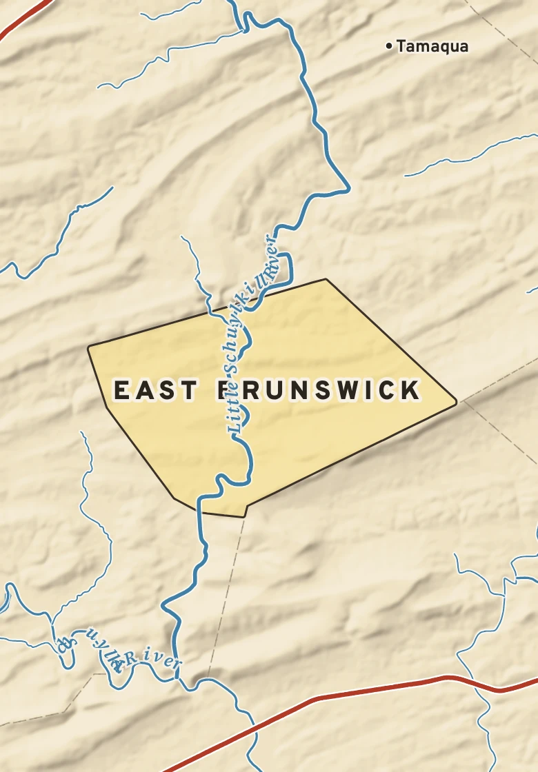 Atlas plate of East Brunswick, Pennsylvania.
