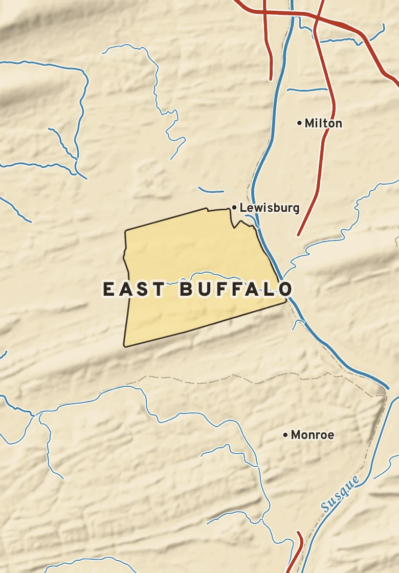 Atlas plate of East Buffalo, Pennsylvania.