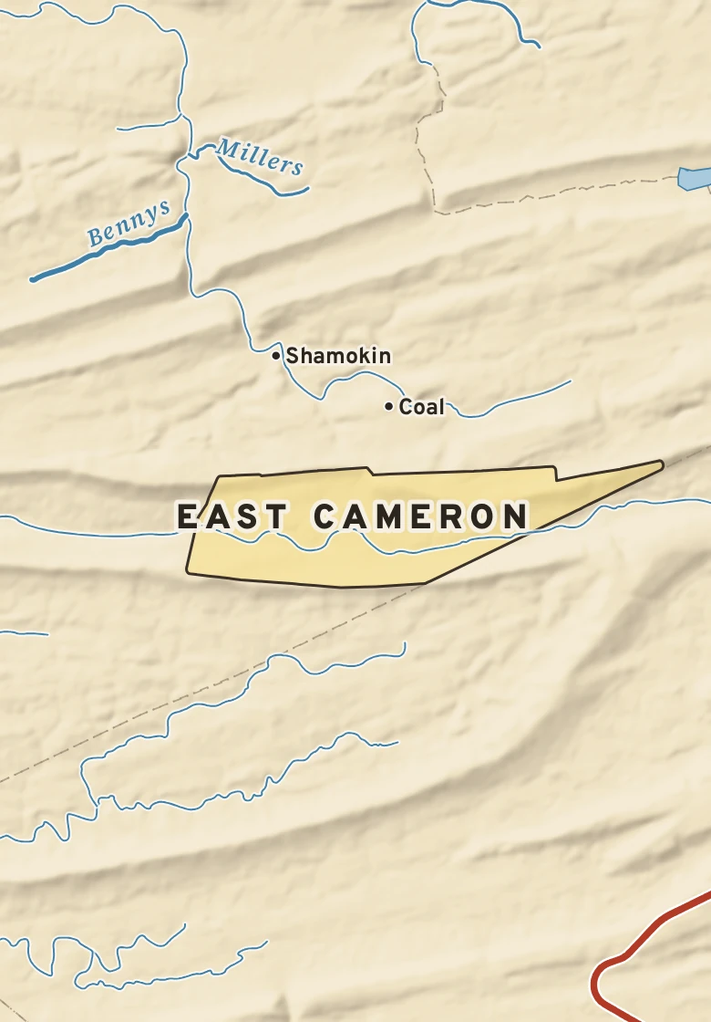 Atlas plate of East Cameron, Pennsylvania.