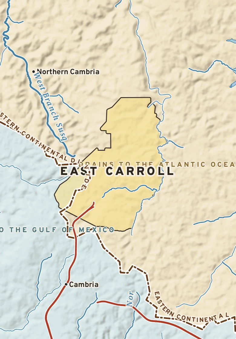 Atlas plate of East Carroll, Pennsylvania.