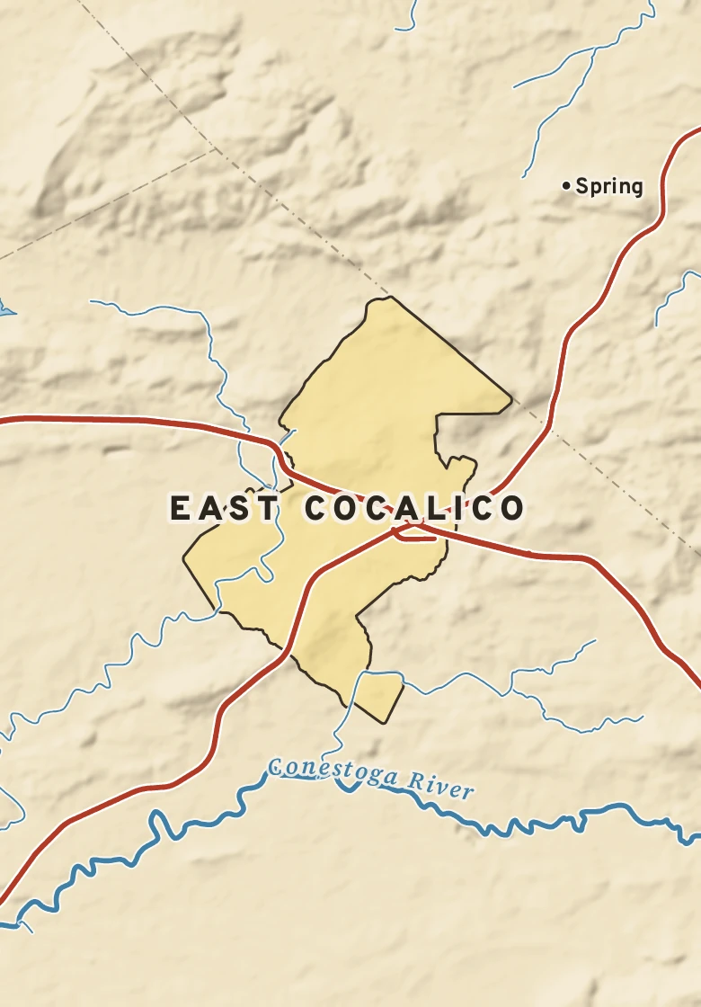 Atlas plate of East Cocalico, Pennsylvania.