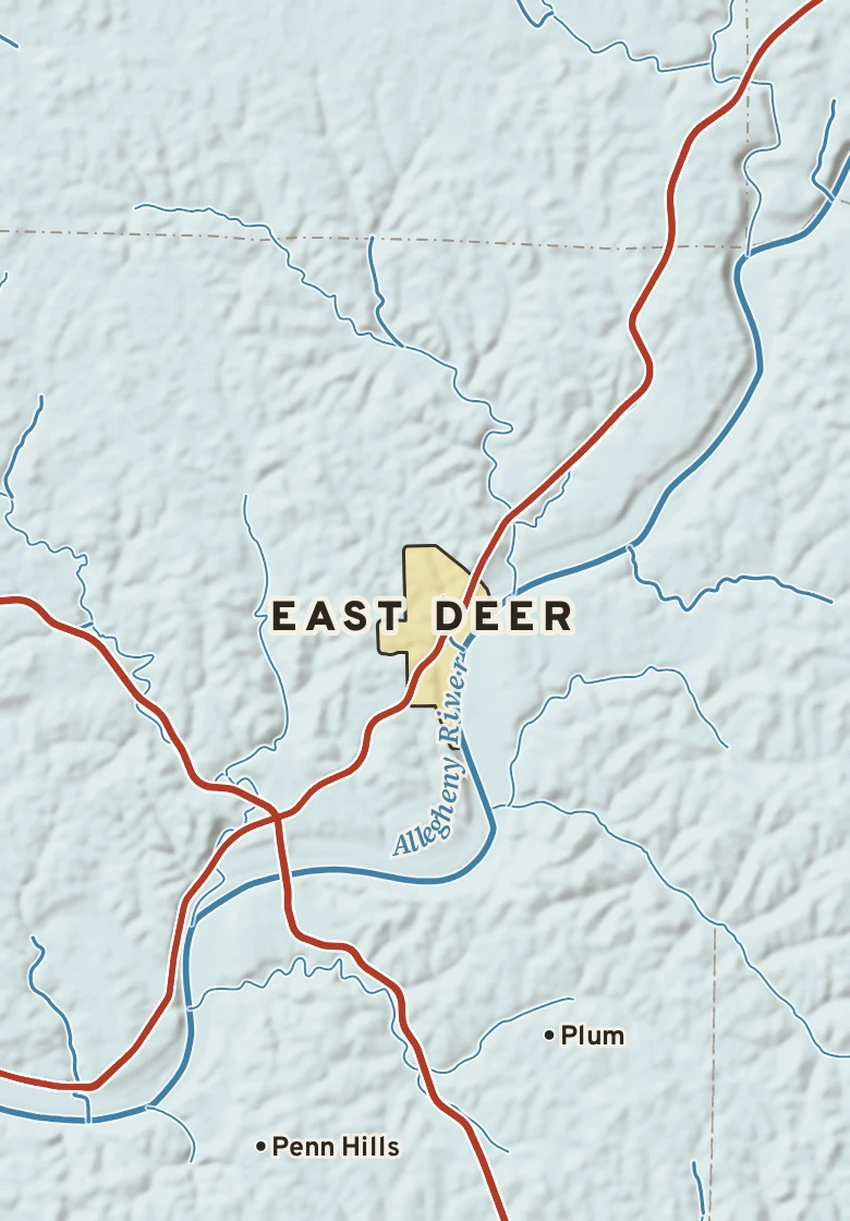 Atlas plate of East Deer, Pennsylvania.