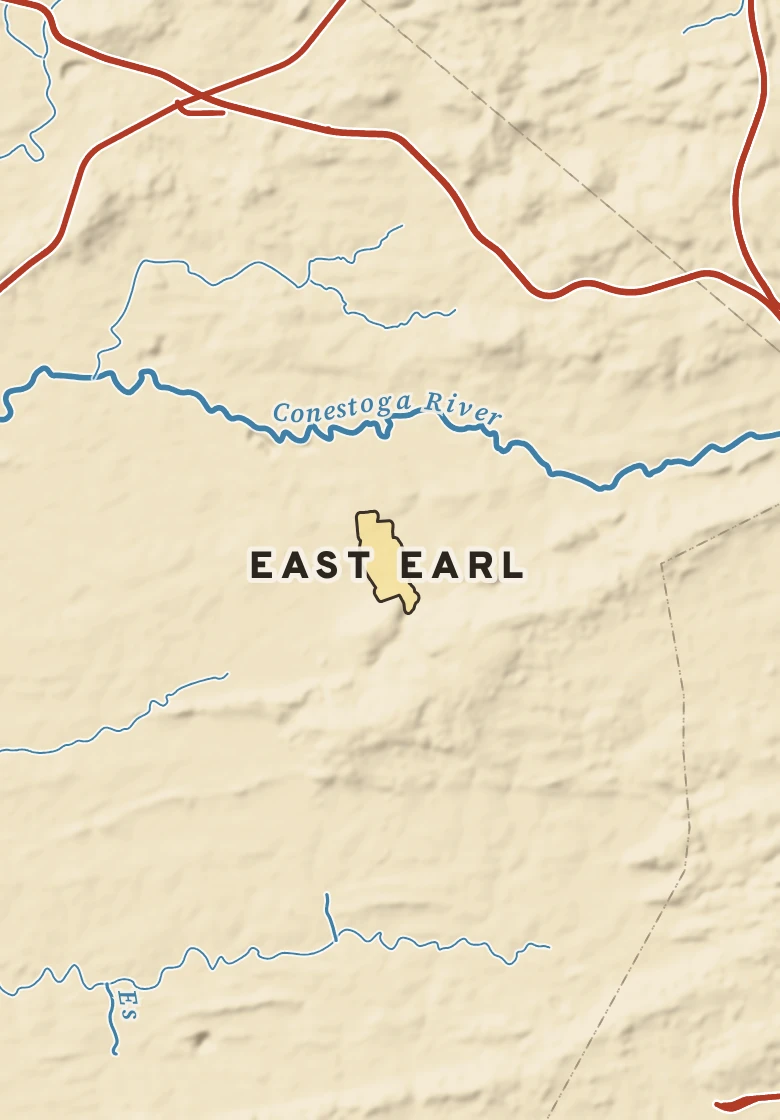 Atlas plate of East Earl, Pennsylvania.