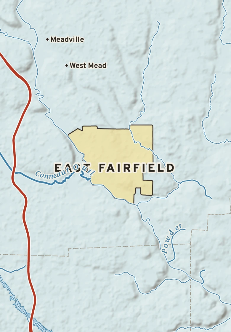 Atlas plate of East Fairfield, Pennsylvania.