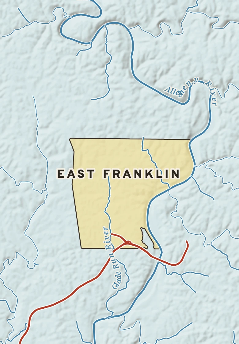 Atlas plate of East Franklin, Pennsylvania.
