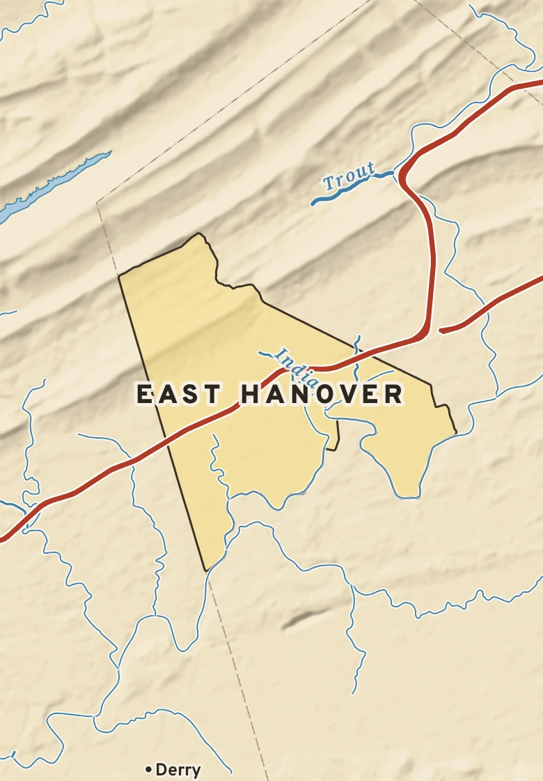 Atlas plate of East Hanover, Pennsylvania.