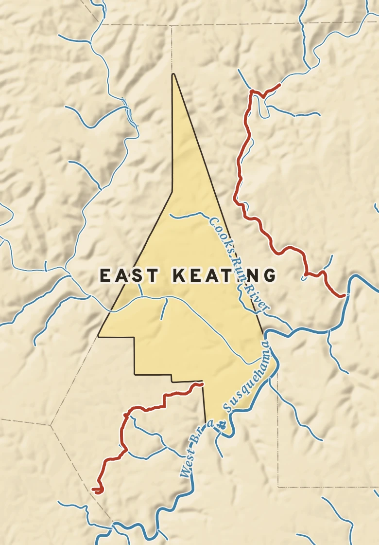 Atlas plate of East Keating, Pennsylvania.