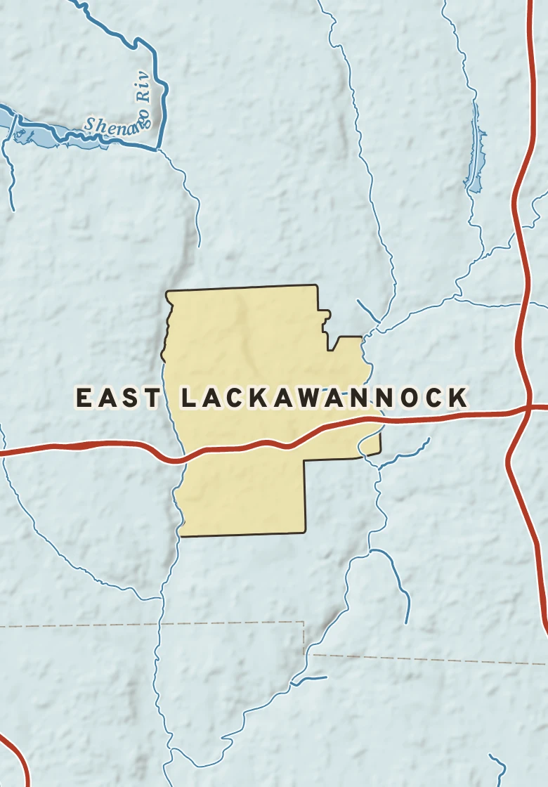 Atlas plate of East Lackawannock, Pennsylvania.