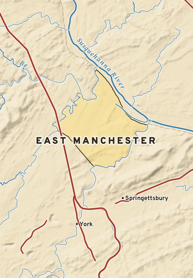 Atlas plate of East Manchester, Pennsylvania.