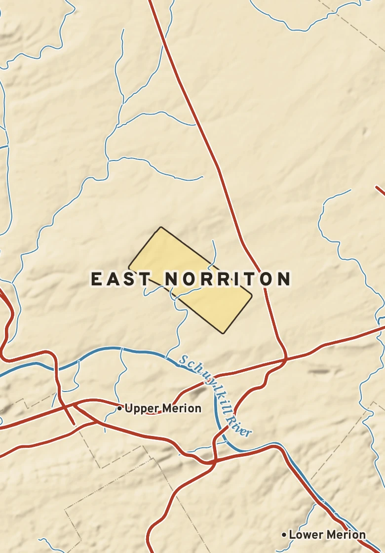 Atlas plate of East Norriton, Pennsylvania.