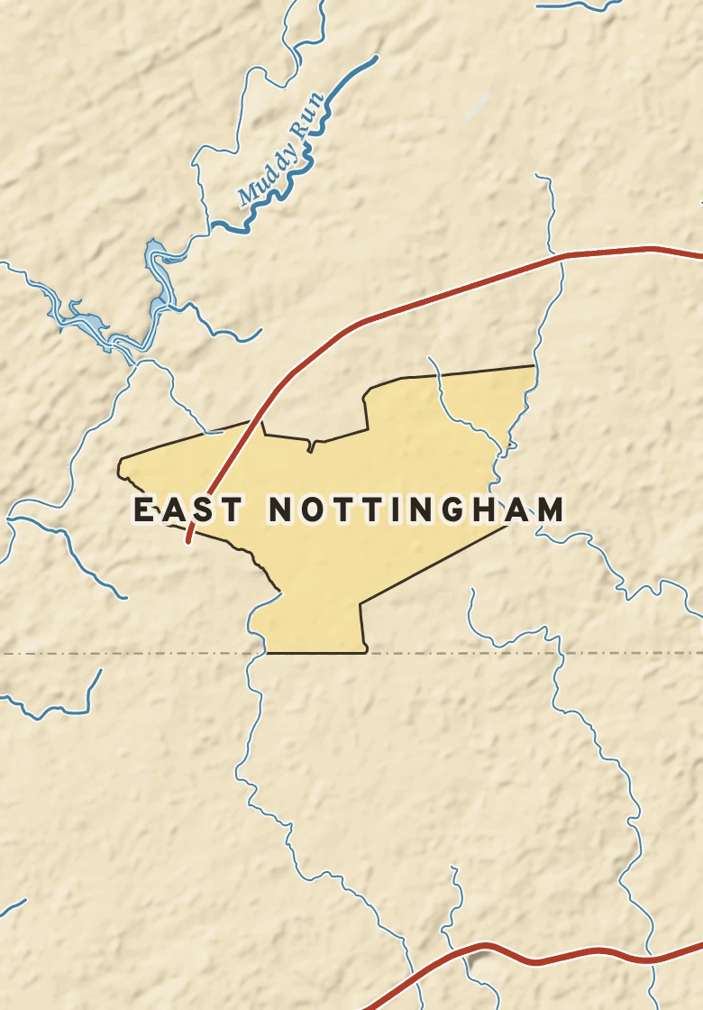 Atlas plate of East Nottingham, Pennsylvania.