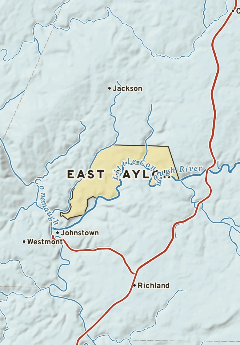 Atlas plate of East Taylor, Pennsylvania.